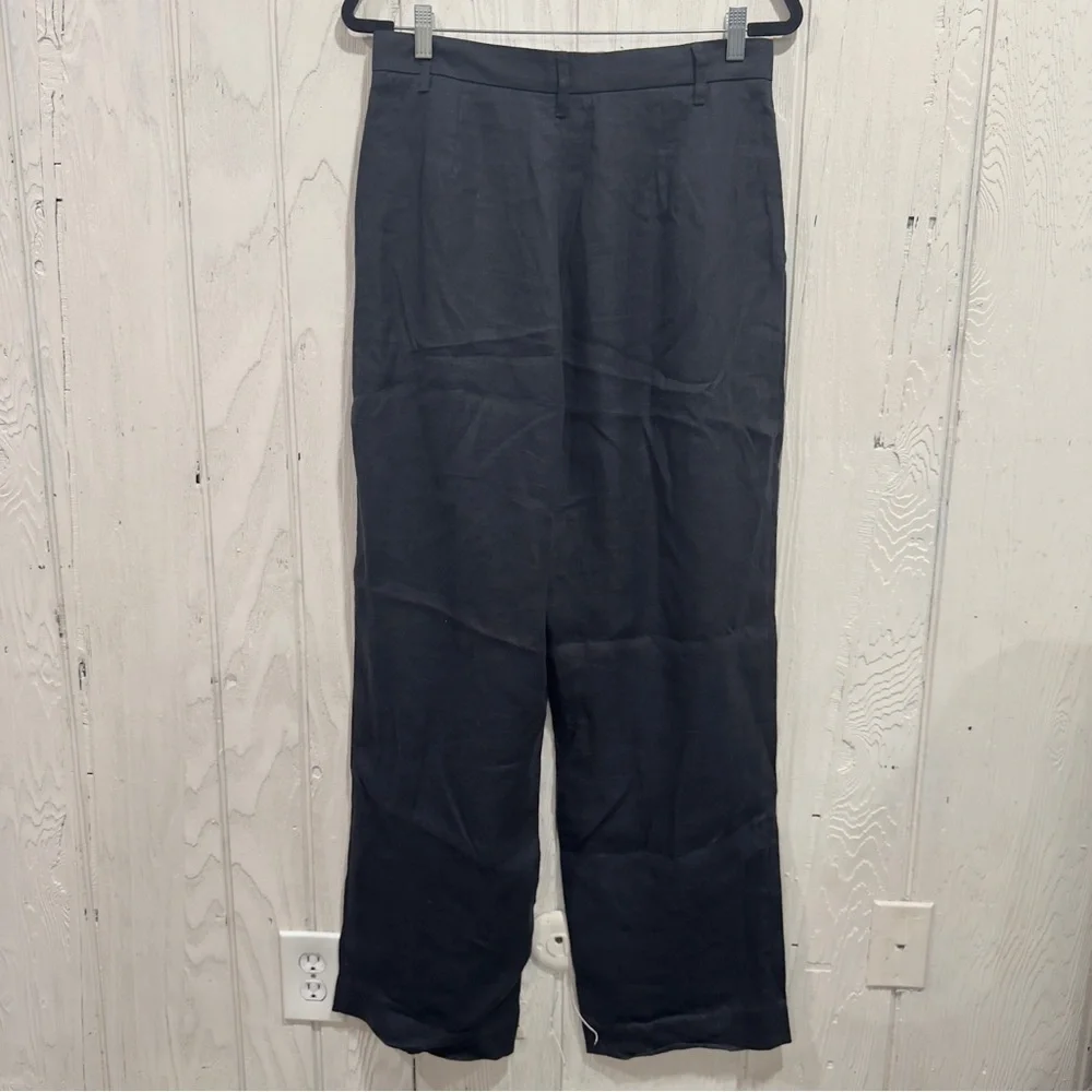Mara Hoffman high waited wide leg linen black pants - Picture 5 of 9